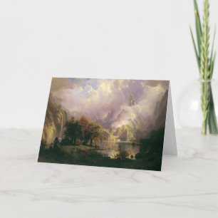 Albert Bierstadt "Rocky Mountain Landscape" 1870 Dankeskarte