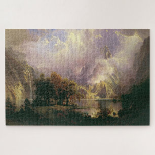 Albert Bierstadt "Rocky Mountain Landschaft" 1870 Puzzle