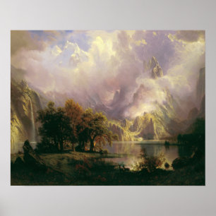 Albert Bierstadt - Rocky Mountains Landschaft Poster