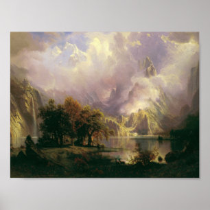 Albert Bierstadt - Rocky Mountains Landschaft Poster