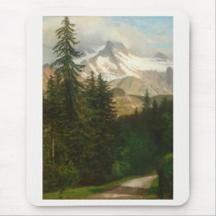 Albert Bierstadt Schnee im Hochland malen Mousepad