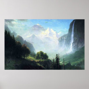 Albert Bierstadt staubbach fällt bei Lauterbru Poster