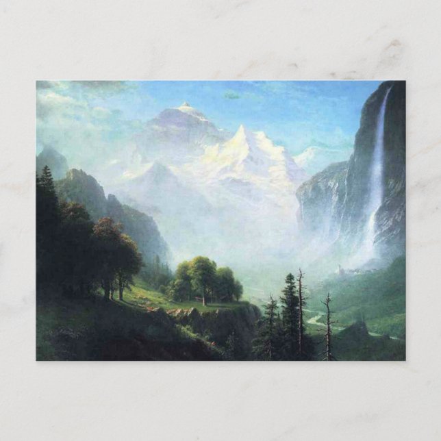 Albert Bierstadt staubbach liegt in der Nähe von L Postkarte (Vorderseite)