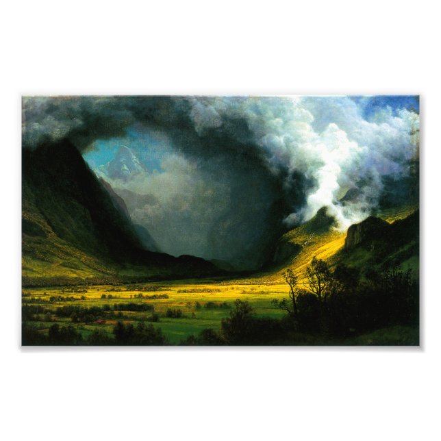 Albert Bierstadt Storm im Gebirge Print Fotodruck (Vorne)