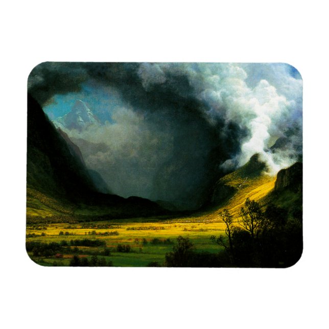 Albert Bierstadt Sturm im Magnet der Berge (Horizontal)