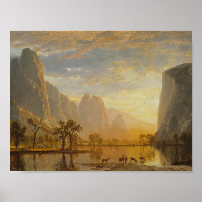 Albert Bierstadt - Tal des Yosemite Poster (Vorne)