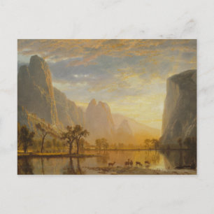 Albert Bierstadt - Tal des Yosemite Postkarte