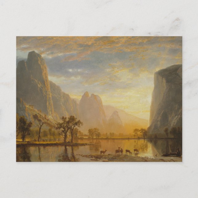 Albert Bierstadt - Tal des Yosemite Postkarte (Vorderseite)