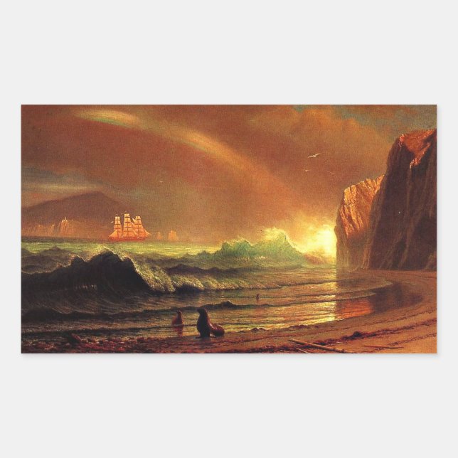 Albert Bierstadt, The Golden Gate, Rechteckiger Aufkleber (Vorderseite)