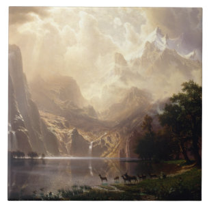 Albert Bierstadt - Unter den Sierra Nevada Fliese