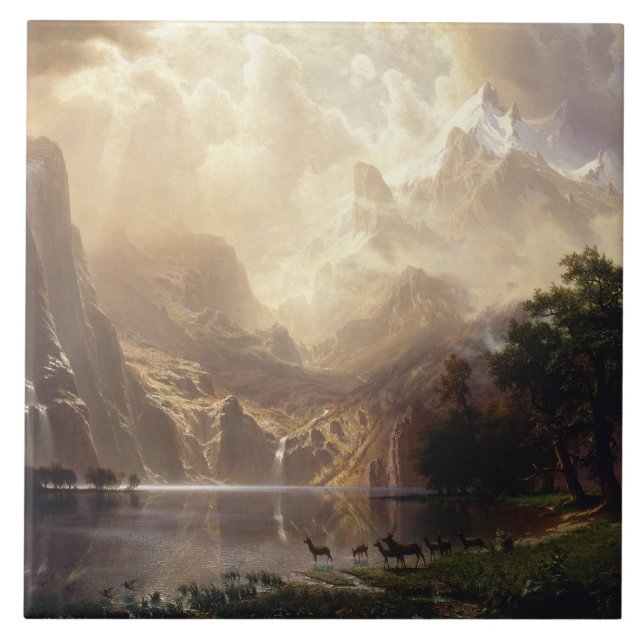 Albert Bierstadt - Unter den Sierra Nevada Fliese (Vorderseite)