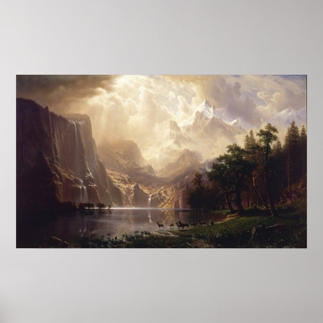 Albert Bierstadt - Unter den Sierra Nevada Poster (Vorne)