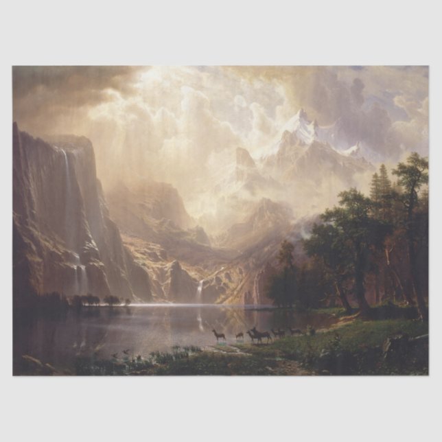 Albert Bierstadt "Unter der Sierra Nevada" (1868) Seidenpapier (Vorderseite)