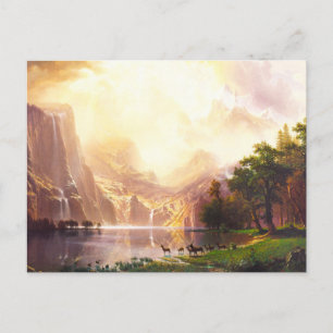 Albert Bierstadt Unter der Sierra Nevada Postkarte