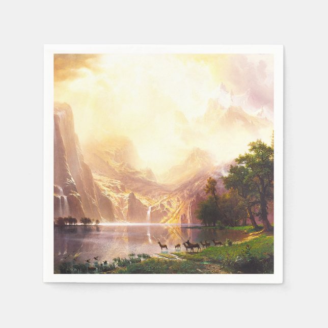 Albert Bierstadt Unter der Sierra Nevada Serviette (Vorderseite)