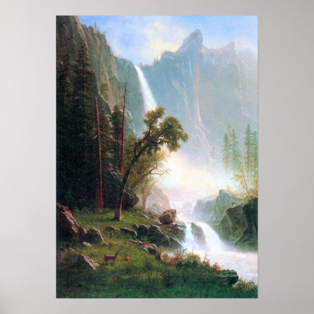 Albert Bierstadt-Yosemite Falls Poster (Vorne)