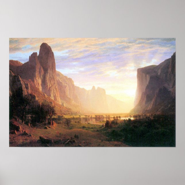 Albert Bierstadt-Yosemite Tal 3 Poster (Vorne)