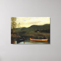 Albert Bierstädter Männer in zwei Kanus, 1866