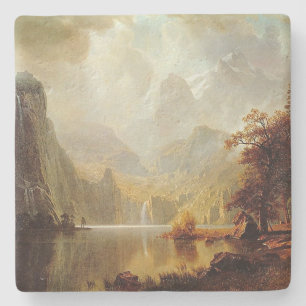 Albert Bierstadts Gemälde, In den Bergen 1867 Steinuntersetzer