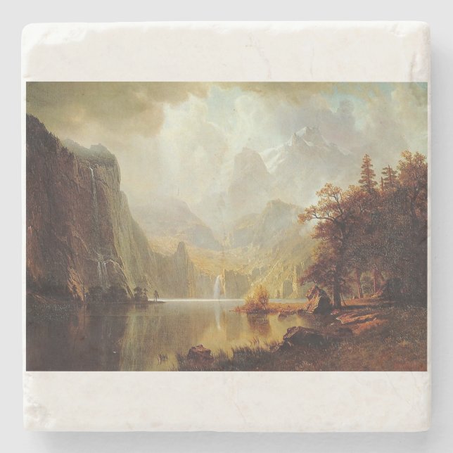 Albert Bierstadts Gemälde, In den Bergen 1867 Steinuntersetzer (Vorderseite)
