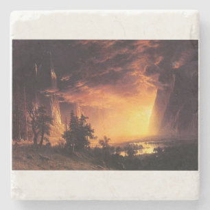 Albert Bierstadts Sonnenuntergang im Yosemite-Tal Steinuntersetzer