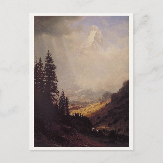 Albert Bierstadt's The Matterhorn, 1867 Postkarte (Vorderseite)