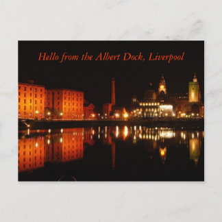 Albert dock, Hallo von Albert Dock, Liverpool Postkarte