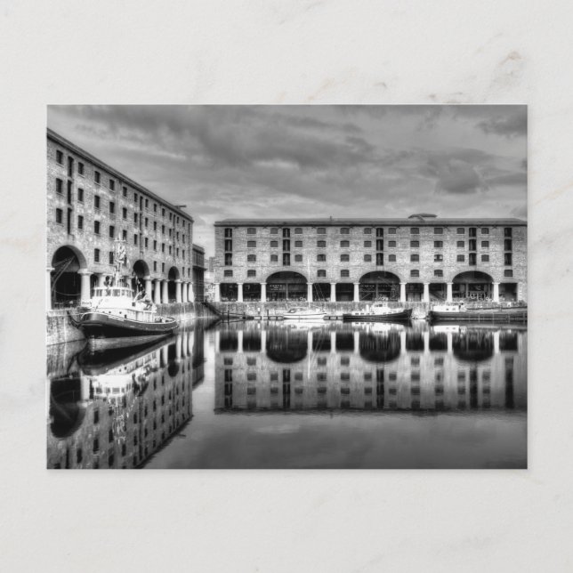 Albert Dock Liverpool Reflections Feiertagspostkarte (Vorderseite)