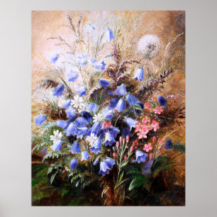 Albert Dürer Lucas: Harebells und Centaury Poster