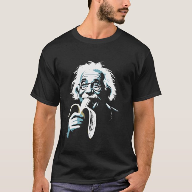 Albert Eating Banana - Funny Graphic Classic Art T-Shirt (Vorderseite)