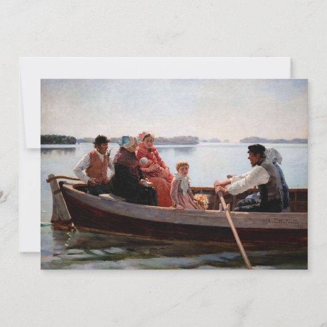 Albert Edelfelt - Auf die Feier gehen Einladung (Vorderseite)