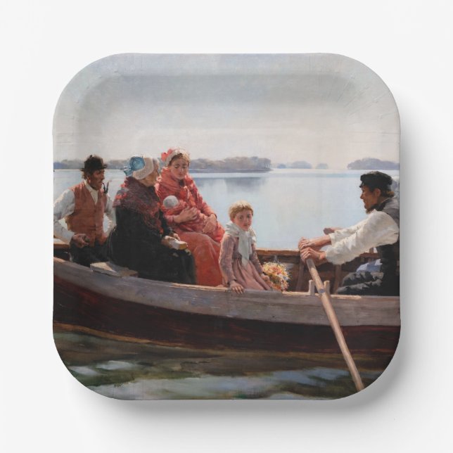 Albert Edelfelt - Auf die Feier gehen Pappteller (Vorderseite)