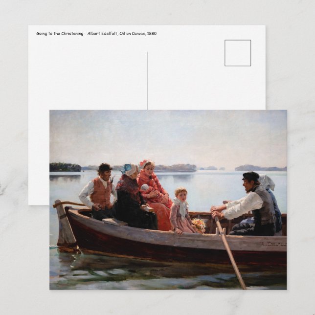 Albert Edelfelt - Auf die Feier gehen Postkarte (Vorne/Hinten)