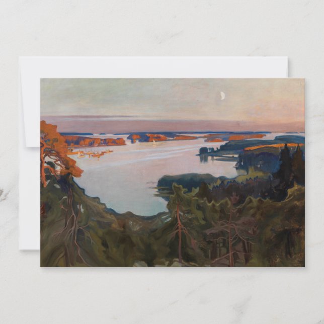 Albert Edelfelt - Blick über Haikko Dankeskarte (Vorderseite)