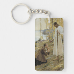 Albert Edelfelt - Christus und Maria Magdalena Schlüsselanhänger