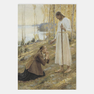 Albert Edelfelt - Christus und Maria Magdalene Geschenkpapier Set