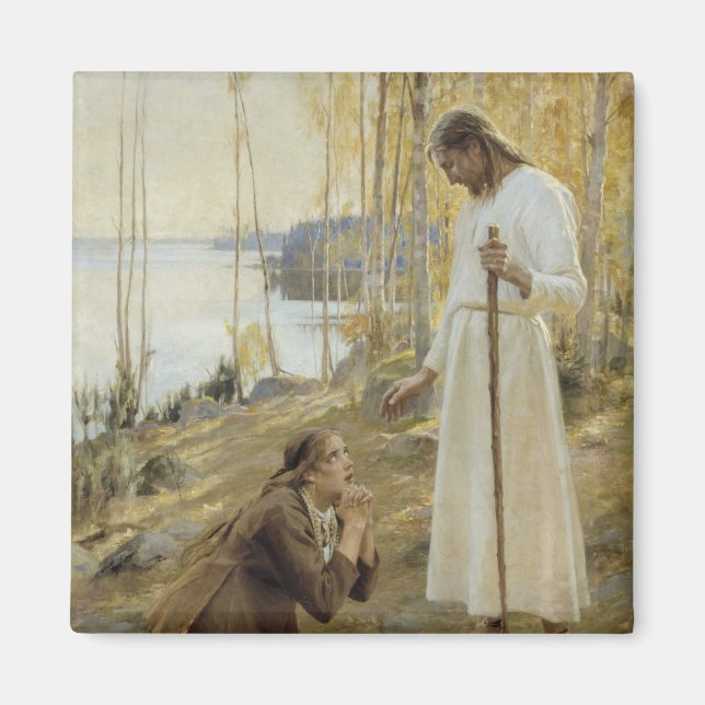 Albert Edelfelt - Christus und Maria Magdalene Magnet (Vorne)