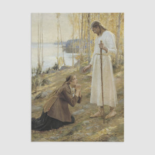 Albert Edelfelt - Christus und Maria Magdalene Seidenpapier