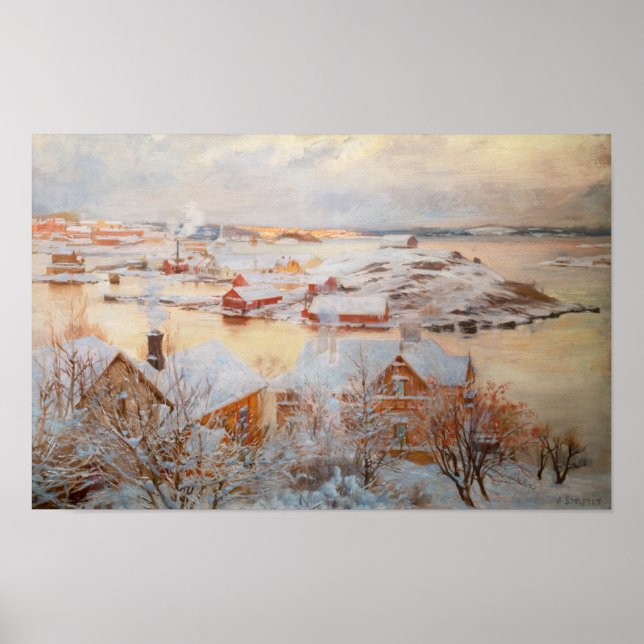 Albert Edelfelt - Dezember Day Poster (Vorne)