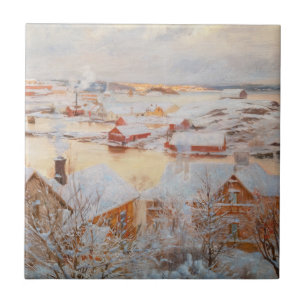 Albert Edelfelt - Dezembertag Fliese