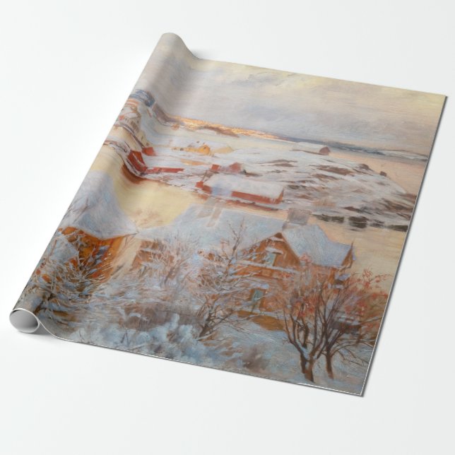 Albert Edelfelt - Dezembertag Geschenkpapier (Ungerollt)