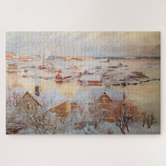 Albert Edelfelt - Dezembertag Puzzle (Horizontal)