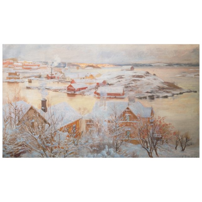 Albert Edelfelt - Dezembertag Tischdecke (Vorderseite (Horizontal))