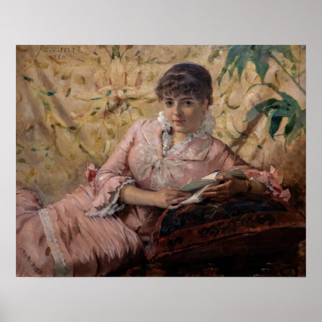 Albert Edelfelt - Die lesende Pariserin Poster (Vorne)