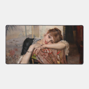 Albert Edelfelt - Die Pariserin / Virginie Schreibtischunterlage