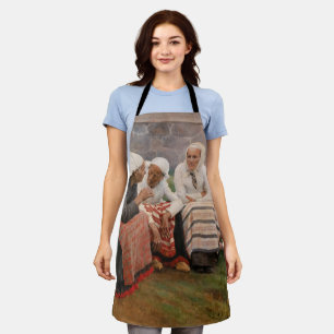 Albert Edelfelt - Frauen außerhalb der Kirche Schürze