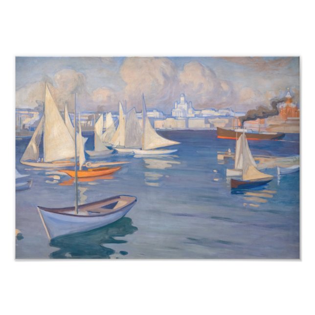 Albert Edelfelt - Hafen in Helsinki Fotodruck (Vorne)