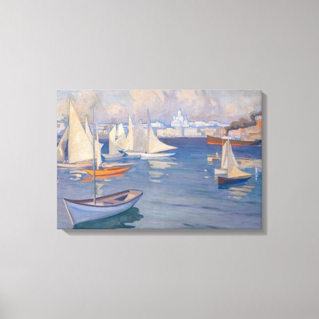 Albert Edelfelt - Hafen in Helsinki Leinwanddruck (Vorderseite)