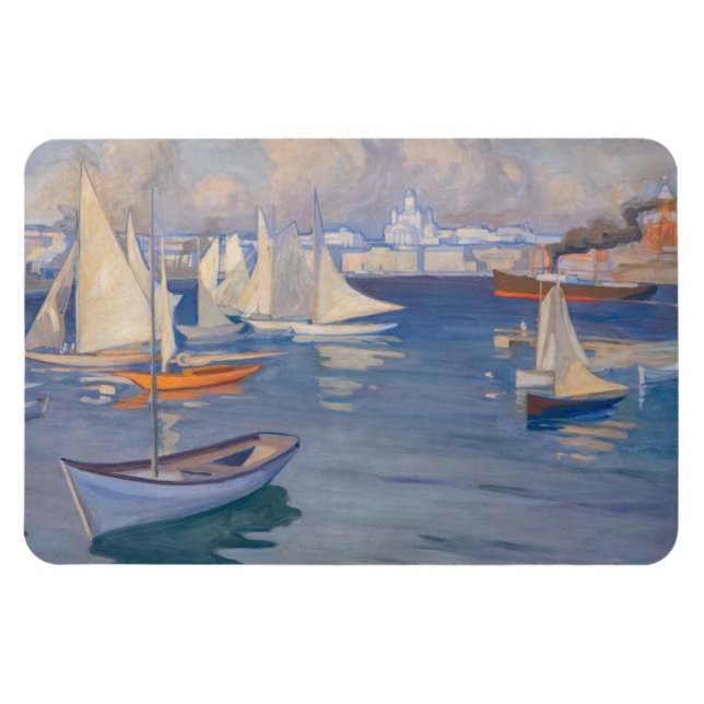 Albert Edelfelt - Hafen in Helsinki Magnet (Horizontal)