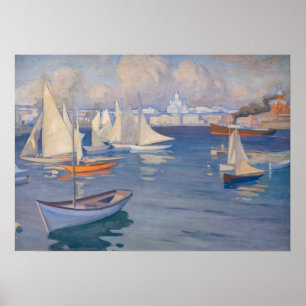 Albert Edelfelt - Hafen in Helsinki Poster